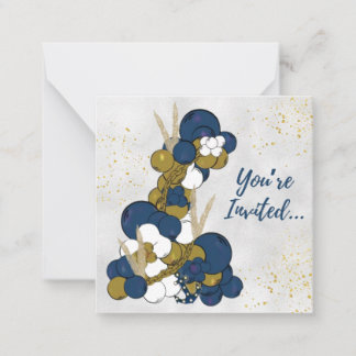 Pequeña Ancla para guirnalda de globos azules - Tarjeta pl
