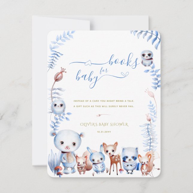 Pequeña Animales de Woodland traen una tarjeta de Baby Sho (Anverso)