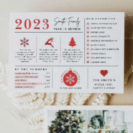 Pequeña Año de vacaciones en revisión Tarjeta de Navidades