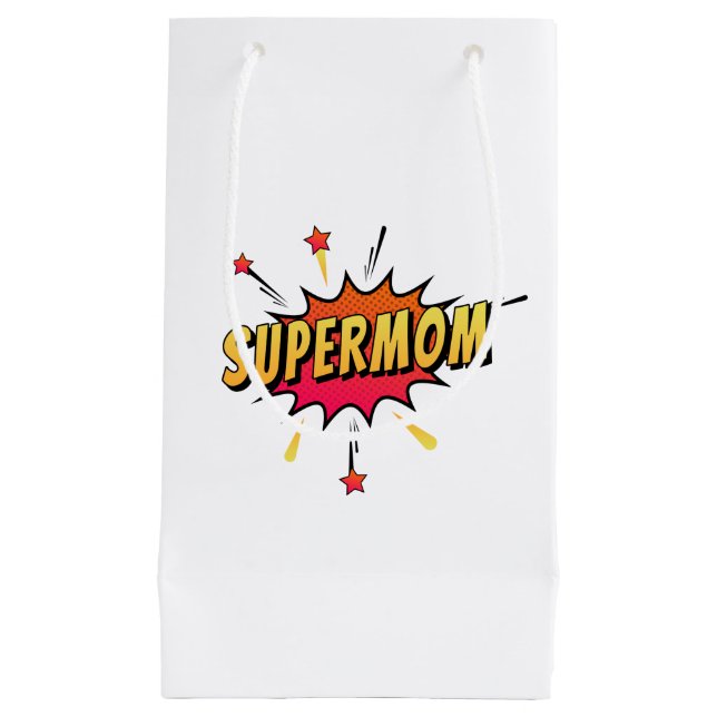 Pequeña Arte pop retro supermamá| Bolsa de regalo (Anverso)