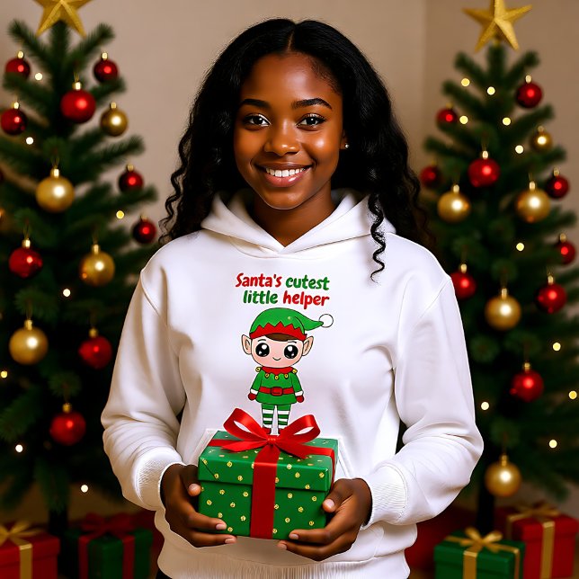 Pequeña ayuda de Santa para niños y chicas (Santa's little helper for boys and girls hoodie)