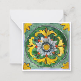 Pequeña Azulejo siciliano - P1 - Tarjeta plana sin mensaje