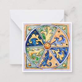 Pequeña Azulejos cerámicos sicilianos - P7 - Tarjeta de no