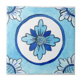 Pequeña baldosa cerámica de estilo siciliano "Cast