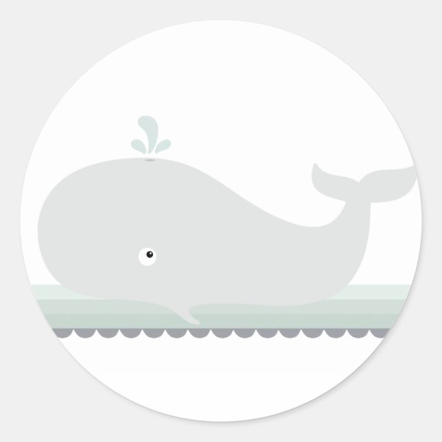 Pequeña ballena {Verde} | PEGATINAS (Anverso)