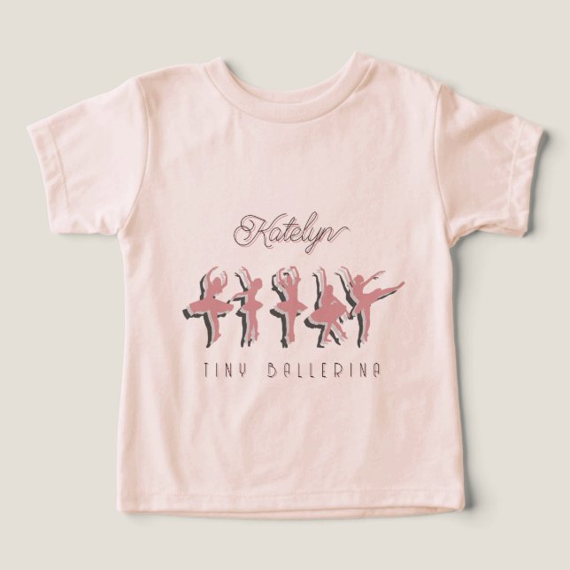Pequeña Ballerina bailando ballet personalizado (Diseño delantero )