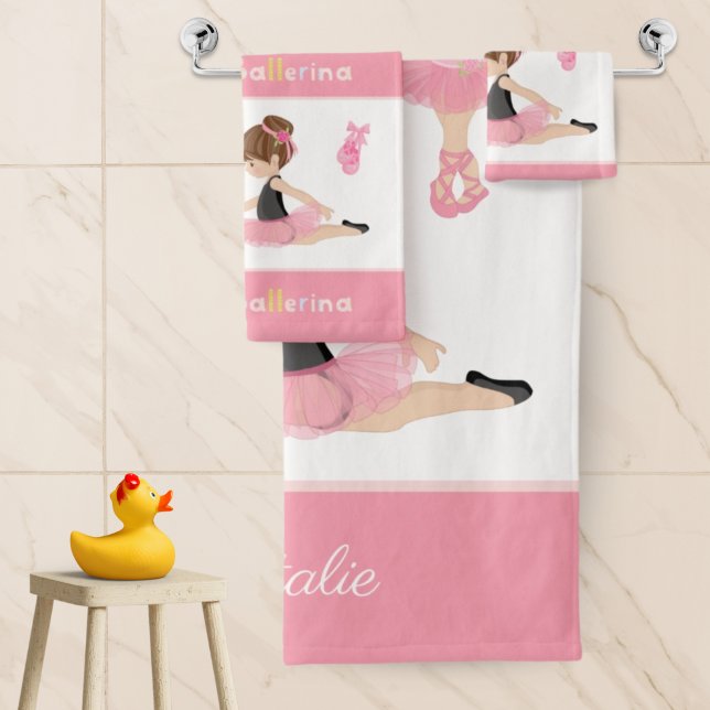 Pequeña Ballerina Chicas de ballet rosa Nombre Bañ (Subido por el creador)