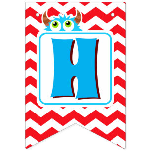 Pequeña bandera del fiesta del golpe del monstruo