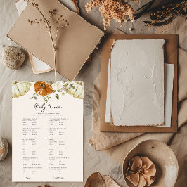 Pequeña Bebé de Calabaza Trivia Tarjeta Baby Showe