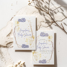 Bebe ducha snowman Purple tema Tarjeta de invitaci