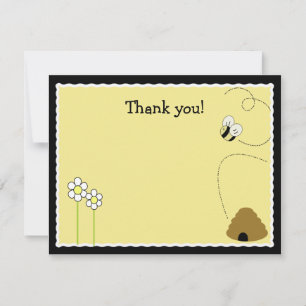 Pequeña Bee Happy Bumblebee *Matte Finish* Gracias tarjeta
