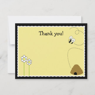 Pequeña Bee Happy Bumblebee *Matte Finish* Gracias tarjeta