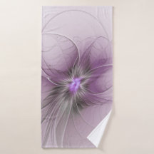 Pequeña belleza fractal moderno gris malva Flor