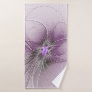 Pequeña belleza fractal moderno gris malva Flor