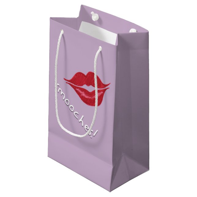 Pequeña ¡Beso! Bolsa de regalo de labios (Angulo Anverso)