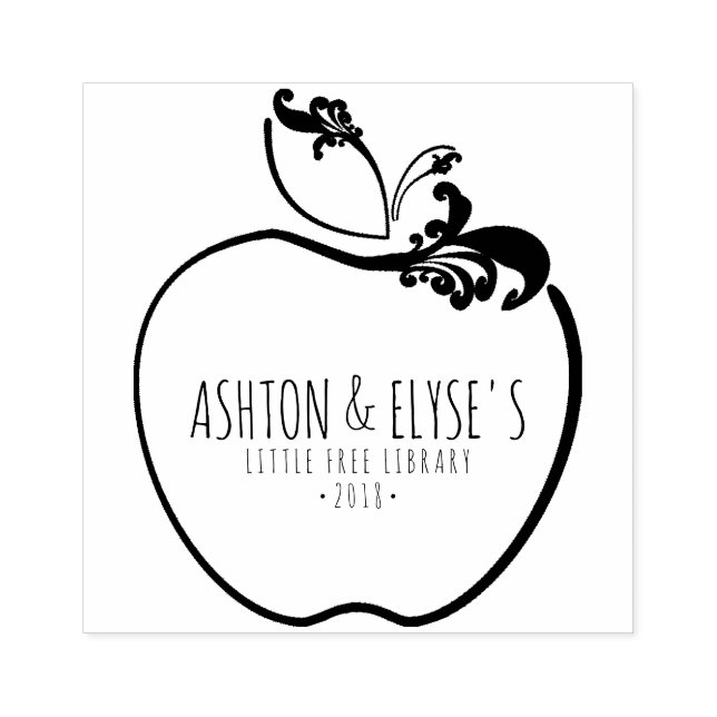 pequeña biblioteca gratuita florece sello de manza (Impresión)