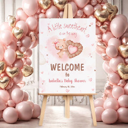 Pequeña bienvenida de Baby Shower rosa