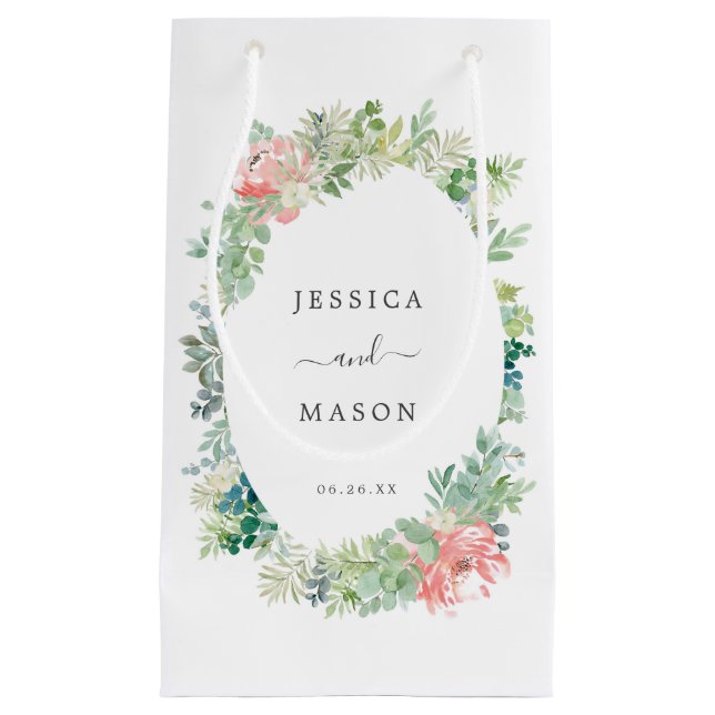 Pequeña Blanda de vegetación Hotel Boda Bolsa de Regalo (Anverso)