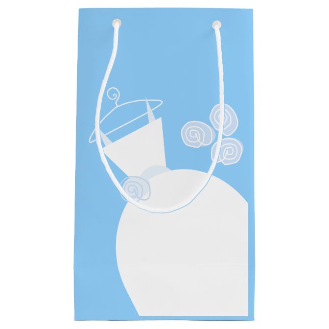 Pequeña Boda Bolsa de regalo azul (Anverso)