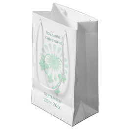 Pequeña Boda Bolsa de Regalo Pequeño Mariposas de menta