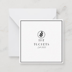 Pequeña Boda Minimalista Moderno Gracias Tarjeta Post