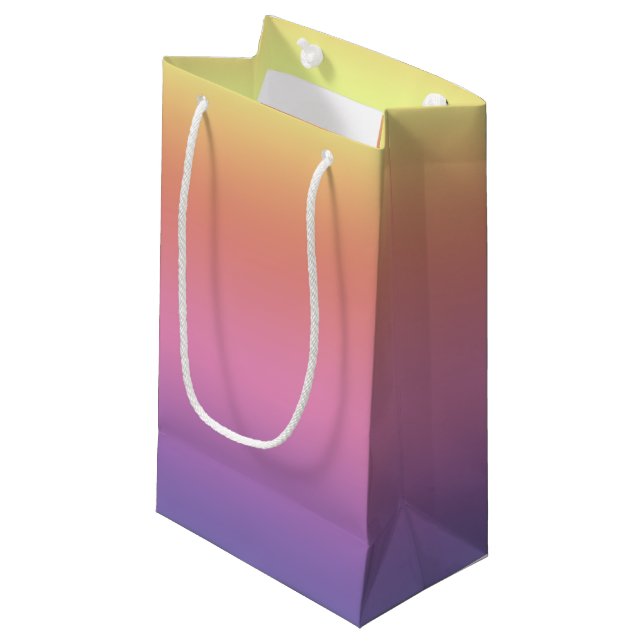 Pequeña Bolsa de regalo - Bandas de arco iris horizontales (Angulo Anverso)