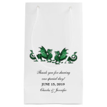 Bolsa de regalo Boda de Dragones Elegantes Verdes