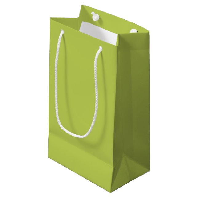 Pequeña Bolsa de regalo chartreuse suave de moda (Angulo Anverso)