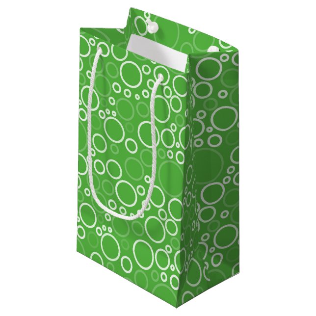 Pequeña Bolsa de regalo - Círculos verdes (Angulo Anverso)
