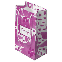 Pequeña Bolsa de regalo color rosa de diseño floral person