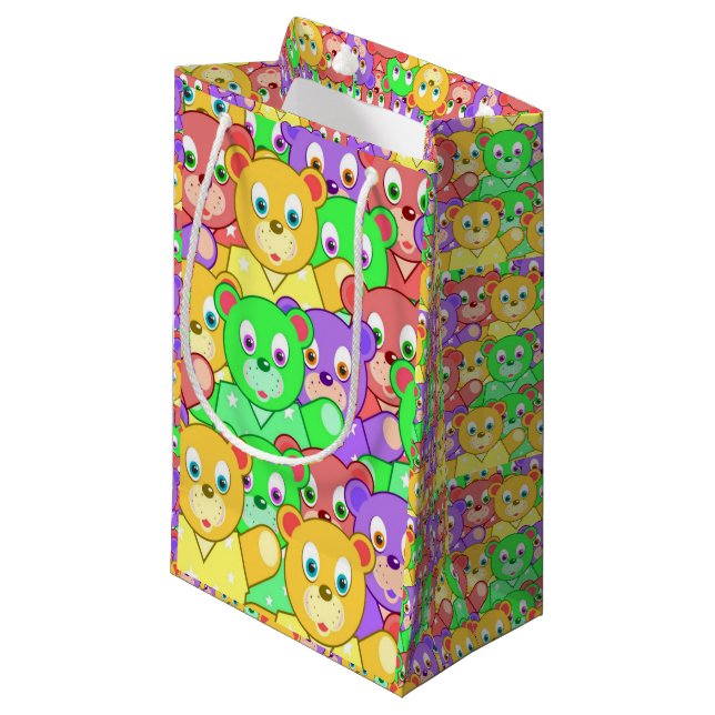 Pequeña Bolsa de regalo Colorful Teddy Bears (Angulo Anverso)