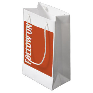 Pequeña Bolsa de regalo con botón de icono y logotipo