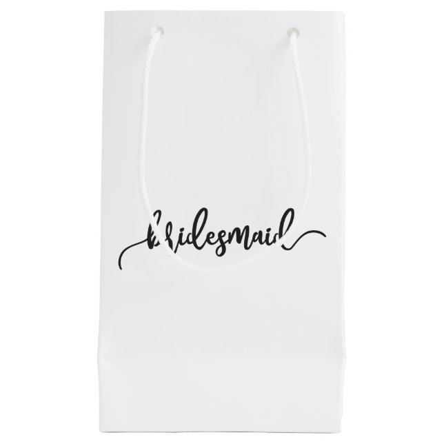 Pequeña Bolsa de regalo con caligrafía para dama de honor  (Anverso)