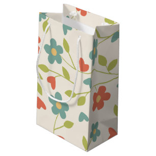 Pequeña Bolsa de regalo con estampado de flores