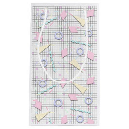 Pequeña Bolsa de regalo con estampado geométrico pastel de