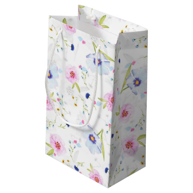 Pequeña Bolsa de regalo con flores (Angulo reverso)