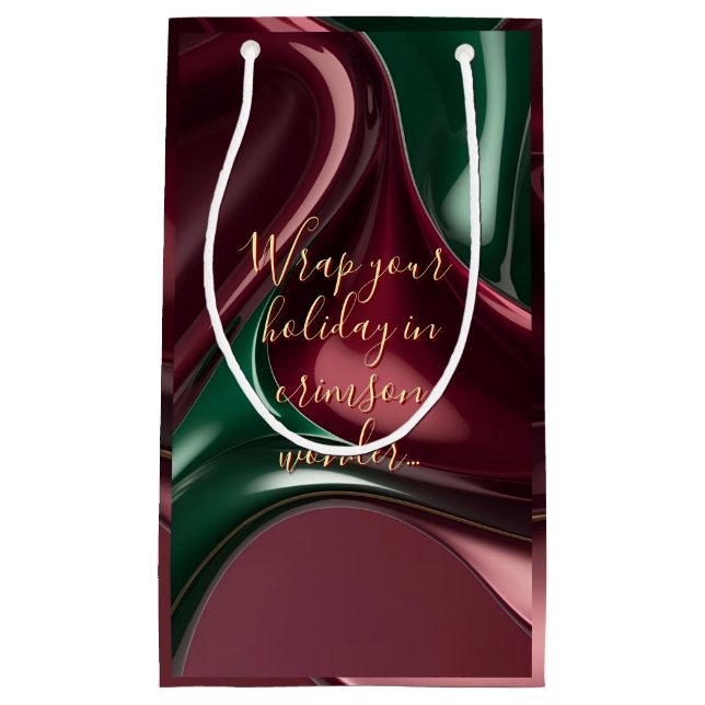Pequeña Bolsa de regalo con gráfico abstracto elegante (Anverso)