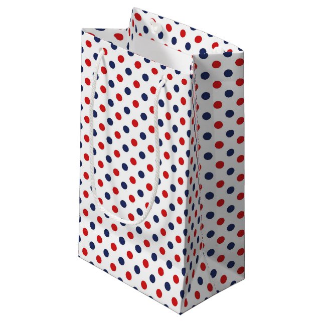 Pequeña Bolsa de regalo con lunares patrióticos (Angulo Anverso)