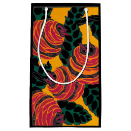 PEQUEÑA BOLSA DE REGALO CON PATRÓN CHINO ANTIGUO EN AMARIL