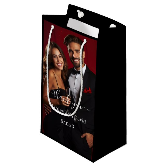 Pequeña Bolsa de regalo de agradecimiento de boda (Angulo Anverso)