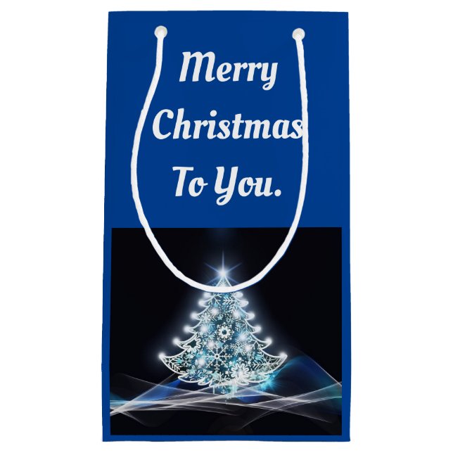 Pequeña Bolsa de regalo de árbol blanco (Anverso)