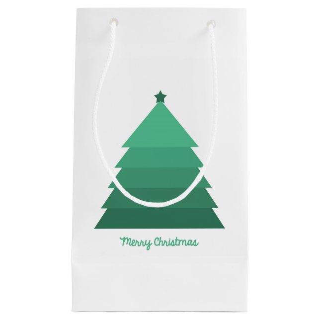 Pequeña Bolsa de regalo de árbol de Navidad (Anverso)