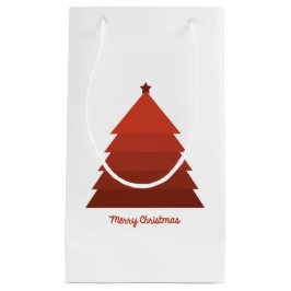 Pequeña Bolsa de regalo de árbol de Navidad rojo