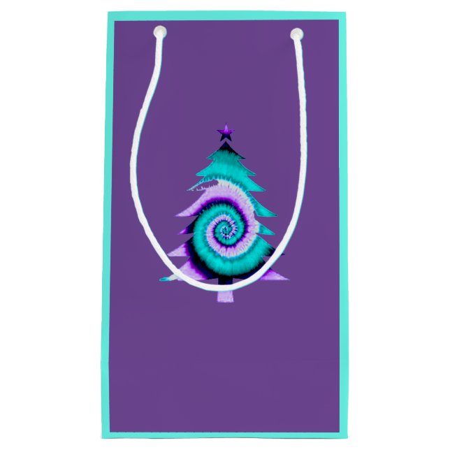 Pequeña Bolsa de regalo de árbol púrpura psicodélico (Anverso)