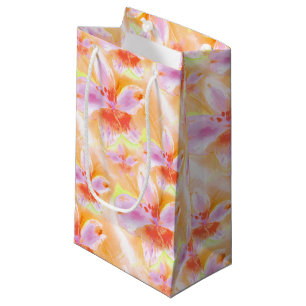 Pequeña Bolsa de regalo de arte de Alstroemeria lirio peru
