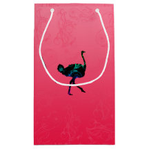 Bolsa de regalo de avestruz abstracta