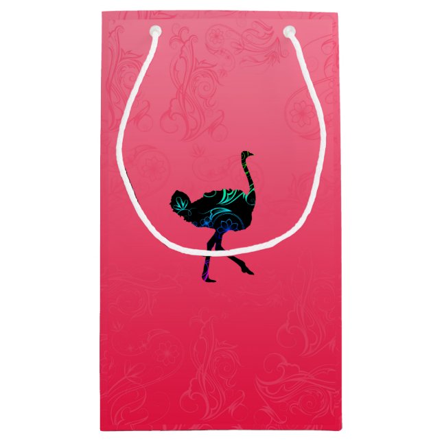 Pequeña Bolsa de regalo de avestruz abstracta (Reverso)
