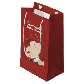 Pequeña Bolsa de regalo de Baby Shower para bombero bebé