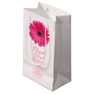 Pequeña Bolsa de regalo de boda Gérber rosado Daisy Lace