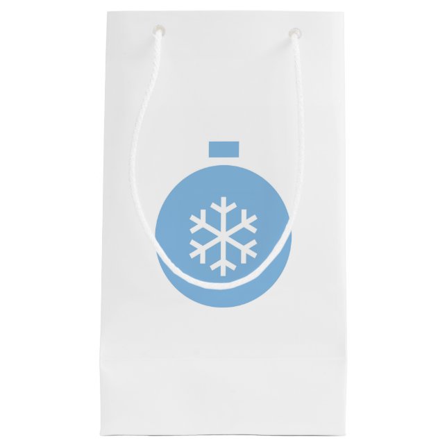 Pequeña Bolsa de regalo de bolsitas para Navidades azules (Anverso)